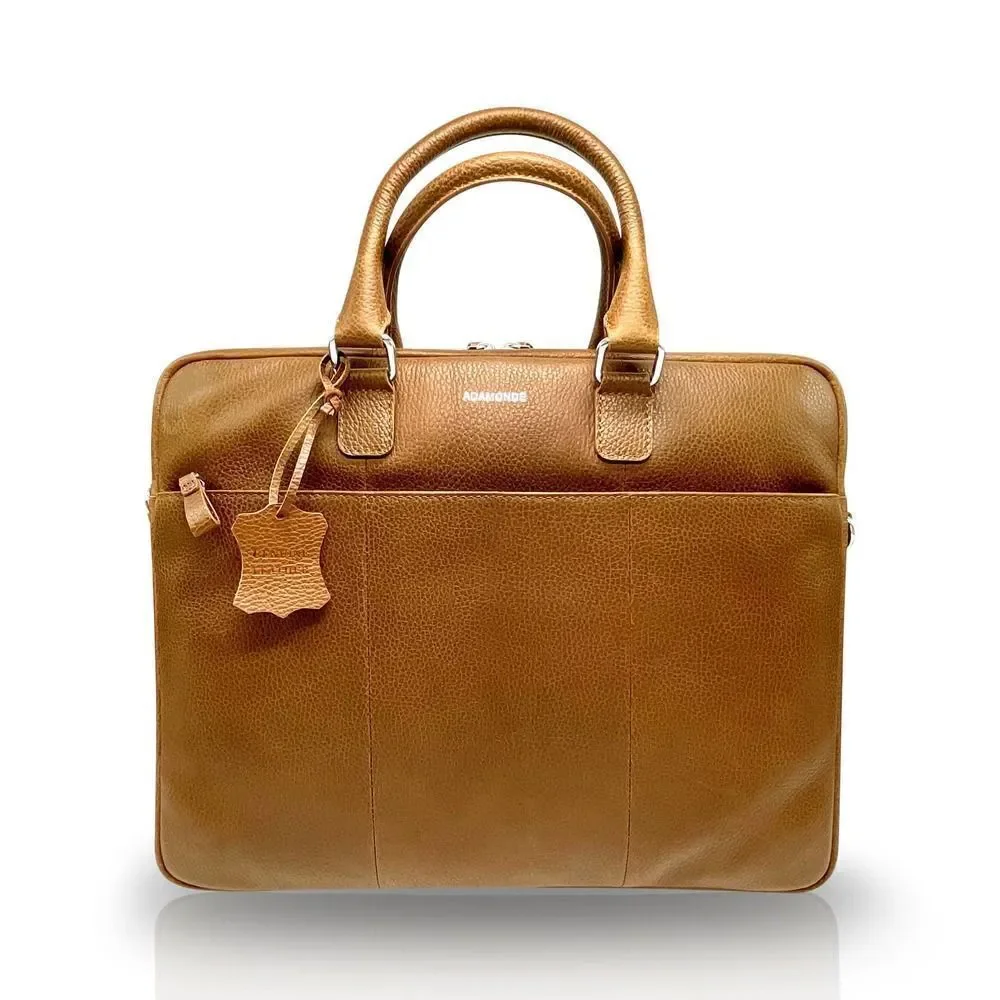 Adamonde Leather Laptop// Carry On Bag for Men and Women